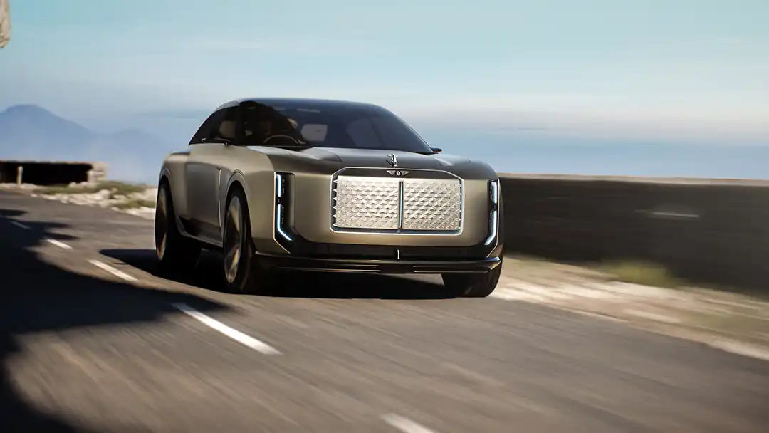 Concept Bentley EXP 15 électrique sur route