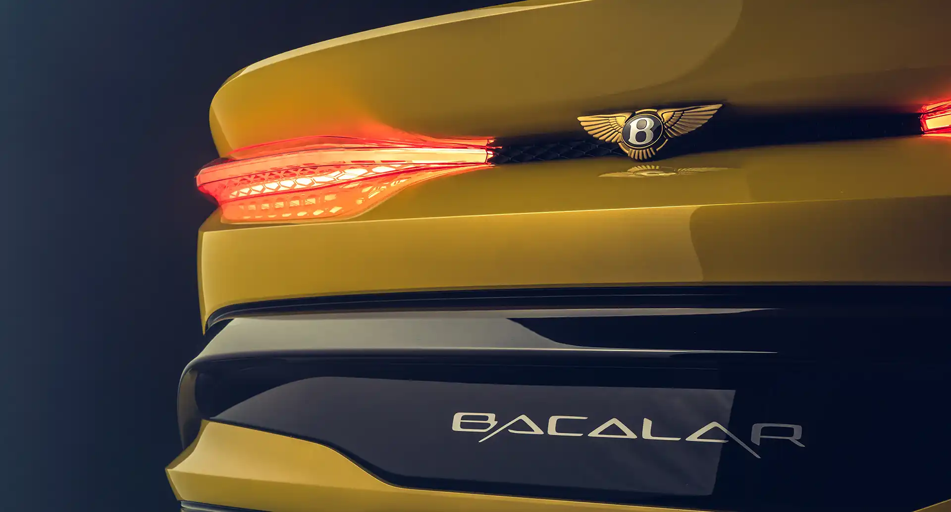 détail de l'arrière de la Bentley Bacalar à Genève